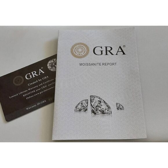 CERTIFIED 2 Ct. Genuine Diamond Moissanite Round & Pave Wedding Ring Set Sz 8 - Picture 6 of 6